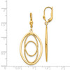 Lex & Lu 14k Yellow Gold Textured & Polished Dangle Leverback Earrings LAL82726 - 4 - Lex & Lu