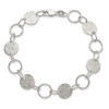 Lex & Lu Sterling Silver Fancy Circle Bracelet 7.5'' - 4 - Lex & Lu