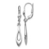 Lex & Lu 14k White Gold Polished Dangle Leverback Earrings LAL82774 - Lex & Lu