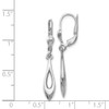 Lex & Lu 14k White Gold Polished Dangle Leverback Earrings LAL82774 - 4 - Lex & Lu