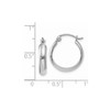 Lex & Lu 14k White Gold Polished 3.5mm Hoop Earrings - 4 - Lex & Lu