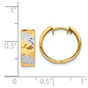 Lex & Lu 14k Yellow Gold 5mm D/C Rhodium Hoop Earrings - 4 - Lex & Lu