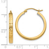 Lex & Lu 14k Yellow Gold & Rhodium Light Square D/C Hoop Earrings - 4 - Lex & Lu