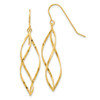 Lex & Lu 14k Yellow Gold Swirl Dangle Earrings LAL82819 - Lex & Lu