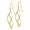 Lex & Lu 14k Yellow Gold Swirl Dangle Earrings LAL82819 - 3 - Lex & Lu