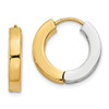 Lex & Lu 14k Two-tone Gold Polished Hollow Hinged Hoop Earrings LAL82856 - Lex & Lu