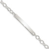 Lex & Lu Sterling Silver Small Oval Rolo Link Id Bracelet 7.5'' - Lex & Lu