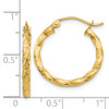 Lex & Lu 14k Yellow Gold Twist Hollow Hoop Earrings - 4 - Lex & Lu