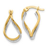 Lex & Lu 14k Two-tone Gold Twisted Hoop Earrings LAL82917 - Lex & Lu