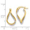 Lex & Lu 14k Two-tone Gold Twisted Hoop Earrings LAL82917 - 4 - Lex & Lu
