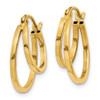 Lex & Lu 14k Yellow Gold Double Hoop Earrings - 2 - Lex & Lu