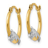 Lex & Lu 14k Yellow Gold & Rhodium Dolphin Hoop Earrings - 2 - Lex & Lu