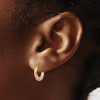 Lex & Lu 14k Yellow Gold & Rhodium & Flower Hoop Earrings - 3 - Lex & Lu