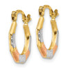 Lex & Lu 14k Yellow Gold & Rhodium & Hoop Earrings - 2 - Lex & Lu