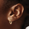 Lex & Lu 14k Yellow Gold & Rhodium & Hoop Earrings - 3 - Lex & Lu