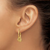 Lex & Lu 14k Yellow Gold Moveable Heart Hoop Earrings - 3 - Lex & Lu