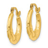 Lex & Lu 14k Yellow Gold Hollow X Hoop Earrings - 2 - Lex & Lu