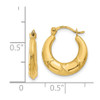Lex & Lu 14k Yellow Gold Hollow X Hoop Earrings - 4 - Lex & Lu