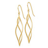 Lex & Lu 14k Yellow Gold Polished Long Twisted Dangle Earrings - 2 - Lex & Lu