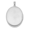 Lex & Lu Sterling Silver & Diamond Polished 34mm Oval Locket - 3 - Lex & Lu