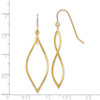 Lex & Lu 14k Yellow Gold Polished Twisted Oblong Dangle Earrings - 4 - Lex & Lu