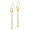 Lex & Lu 14k Yellow Gold D/C Dangle Shepherd Hook Earrings - 2 - Lex & Lu