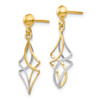 Lex & Lu 14k Two-tone Gold Post Dangle Earrings - 2 - Lex & Lu