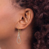 Lex & Lu 14k Tri-color Gold D/C Tear Drop Dangle Earrings - 3 - Lex & Lu