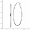 Lex & Lu 14k White Gold Large Oval Hoop Earrings - 4 - Lex & Lu