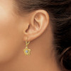 Lex & Lu 14k Yellow Gold & Rhodium Plumeria Earrings - 3 - Lex & Lu