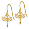 Lex & Lu 14k Yellow Gold Dragonfly Shepherd Hook Earrings - 2 - Lex & Lu