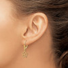 Lex & Lu 14k Yellow Gold Polished Cut Out Flower Lever Back Earrings - 3 - Lex & Lu