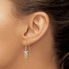 Lex & Lu 14k Yellow Gold & Rhodium Starfish w/Sand Dollar Shepherd Hook Earrings - 3 - Lex & Lu