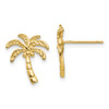 Lex & Lu 14k Yellow Gold Palm Tree Post Earrings LAL83151 - Lex & Lu