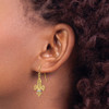Lex & Lu 14k Yellow Gold Polished & D/C Starfish Post Earrings - 3 - Lex & Lu