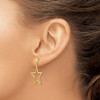 Lex & Lu 14k Yellow Gold Star Dangle Post Earrings - 3 - Lex & Lu