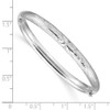 Lex & Lu 14k White Gold 3/16 Florentine Bangle Bracelet - 3 - Lex & Lu