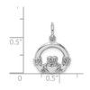 Lex & Lu 14k White Gold Claddagh Charm LAL83206 - 4 - Lex & Lu