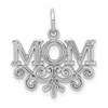 Lex & Lu 14k White Gold Mom Charm LAL83222 - Lex & Lu