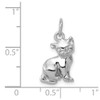 Lex & Lu 14k White Gold Cat Charm - 3 - Lex & Lu