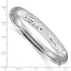 Lex & Lu 14k White Gold 5/16 Florentine Engraved Hinged Bangle - 3 - Lex & Lu