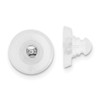 Lex & Lu 14k White Gold Silicone Sliders Disk 1 Pair - Lex & Lu