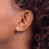 Lex & Lu 14k Yellow Gold 5-6mm Pink Button FW Cultured Pearl Stud Earrings - 3 - Lex & Lu