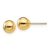 Lex & Lu 14k Yellow Gold Polished 6mm Ball Post Earrings - Lex & Lu