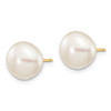 Lex & Lu 14k Yellow Gold 9-10mm Button FW Cultured Pearl Stud Earrings - 2 - Lex & Lu