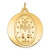 Lex & Lu 14k Yellow Gold Miraculous Medal Pendant LAL83529 - 4 - Lex & Lu