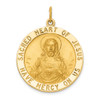 Lex & Lu 14k Yellow Gold Sacred Heart of Jesus Medal Pendant - Lex & Lu