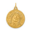 Lex & Lu 14k Yellow Gold Jesus Medal Pendant - Lex & Lu