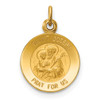 Lex & Lu 14k Yellow Gold Saint Joseph Medal Charm LAL83537 - Lex & Lu