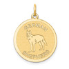 Lex & Lu 14k Yellow Gold German Shepherd Disc Charm - Lex & Lu